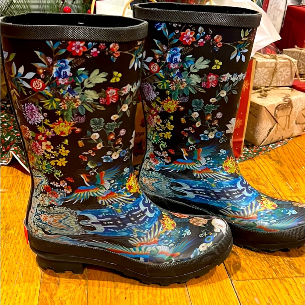 Johnny Was rain boots. Worn once. Excellent like new condition.